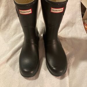 Hunter original short, Classic Black Matte Boots women’s size 10 Men 9M